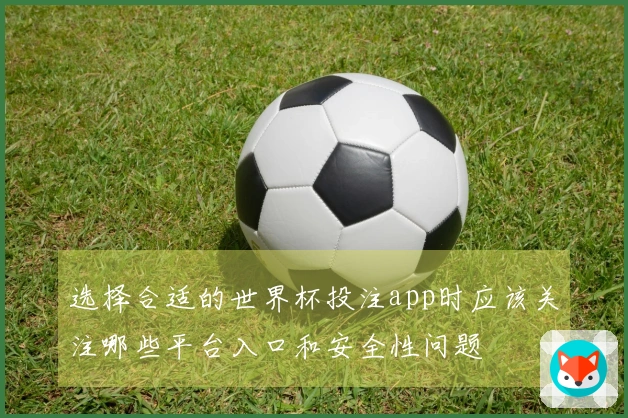 选择合适的世界杯投注app时应该关注哪些平台入口和安全性问题